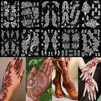 Reusable Stencil for Henna Flower Mehndi Design