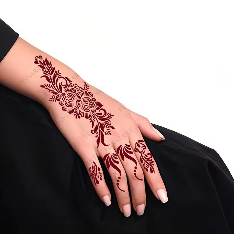 Reusable Stencil for Henna Flower Mehndi Design