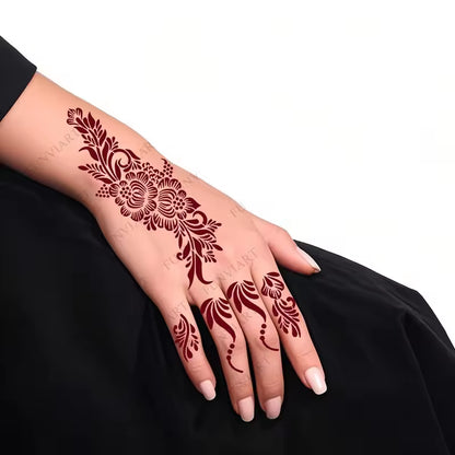 Reusable Stencil for Henna Flower Mehndi Design