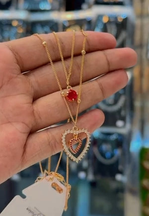Elegant Layered Heart Necklace