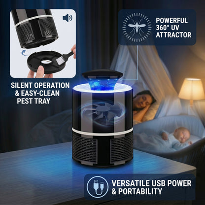 Advanced Electric Mosquito Killer Lamp  360° UV Light Trap & Whisper-Quiet Bug Zapper
