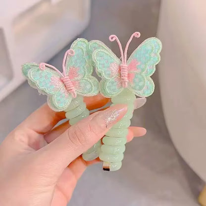 🦋Butterfly Spiral Telephone Wire Tangle Free Hair Bands
