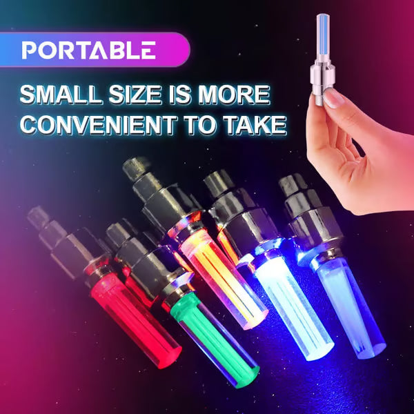 LED Wheel Valve Lights Motion Activated Neon Glow for Cars & Bikes