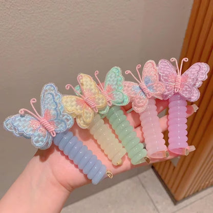 🦋Butterfly Spiral Telephone Wire Tangle Free Hair Bands