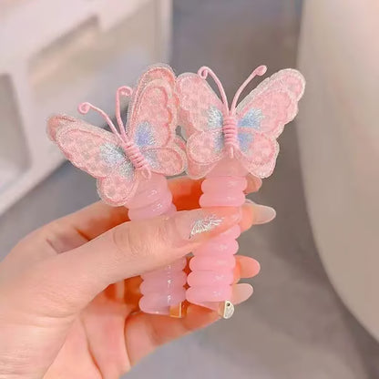 🦋Butterfly Spiral Telephone Wire Tangle Free Hair Bands