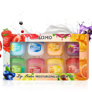 8Pcs Fruit Flavored Lip Care Set