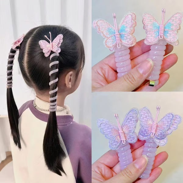 🦋Butterfly Spiral Telephone Wire Tangle Free Hair Bands