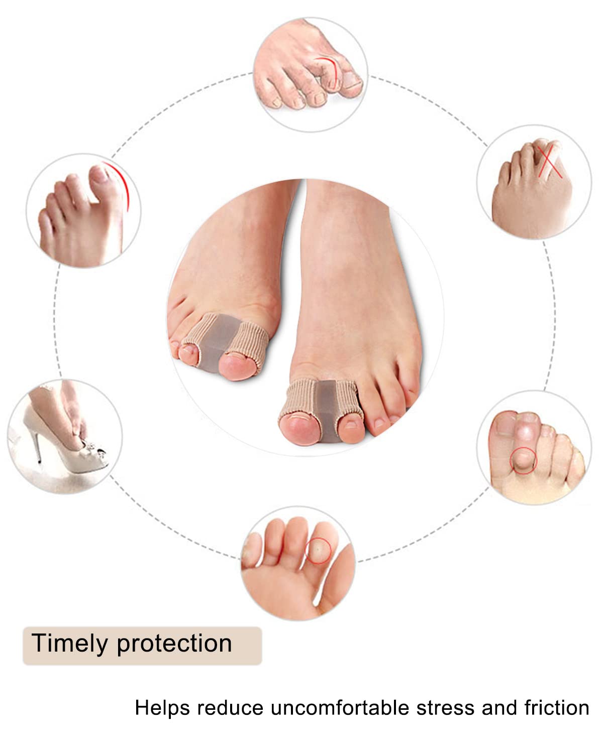 Orthopedic Soft Silicone Toe Separator & Corrector