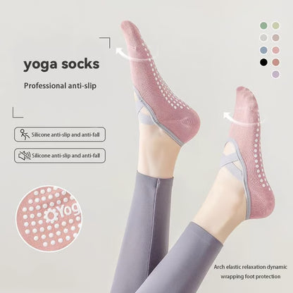 Non Slip Yoga & Pilates Socks Breathable Silicone Grip for Fitness & Dance