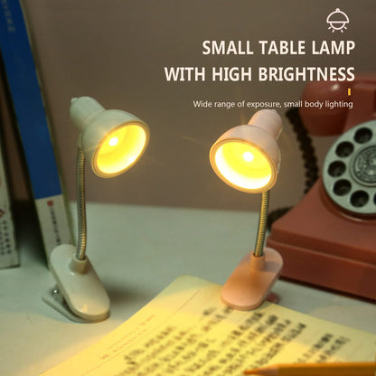 Mini Book Lamp, 360 Rotatable lamp With Clamp