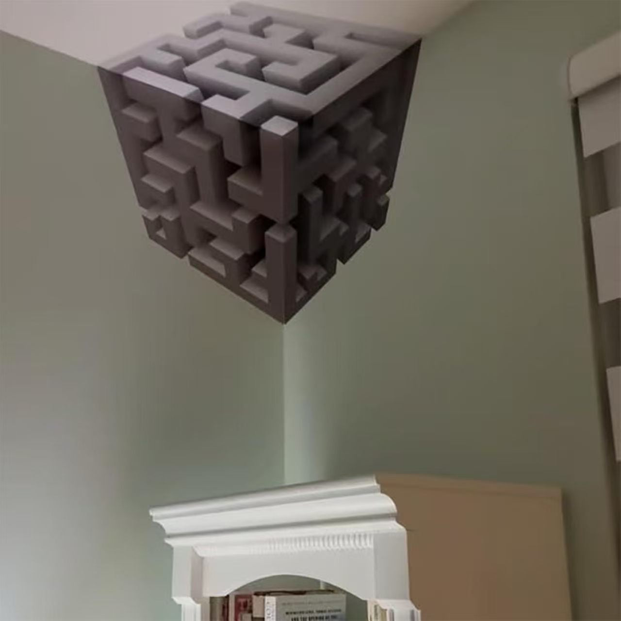 3D Optical Illusion Wall Corner Design