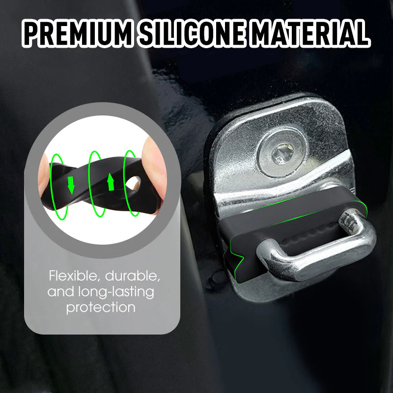 Universal Silent Car Door Silicone Shock Absorbing Cushion Pads (4-Pack)