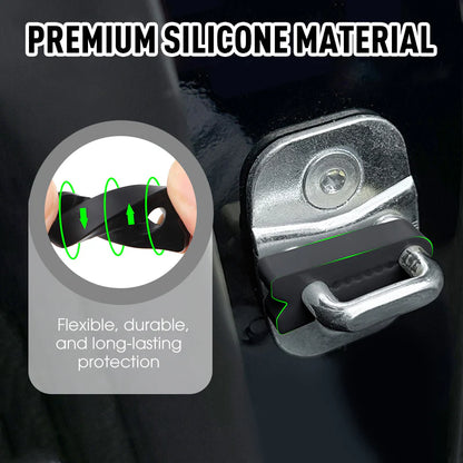 Universal Silent Car Door Silicone Shock Absorbing Cushion Pads (4-Pack)