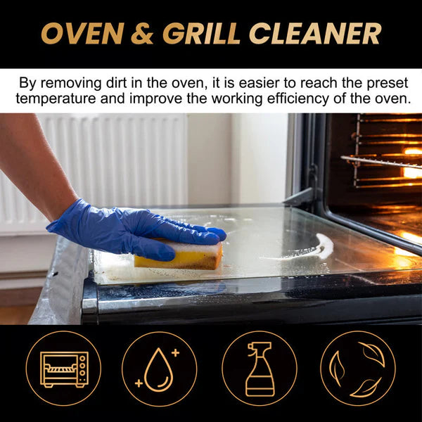 Heavy-Duty Oven & Grill Cleaner Spray Instant Grease & Stain Remover