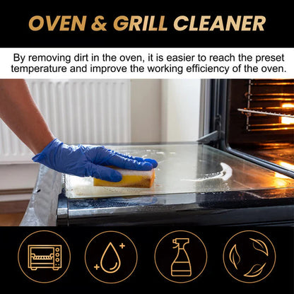 Heavy-Duty Oven & Grill Cleaner Spray Instant Grease & Stain Remover